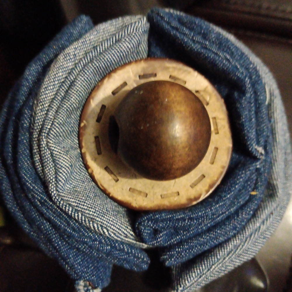 Denim Bold Statement Piece Button Bracelet.